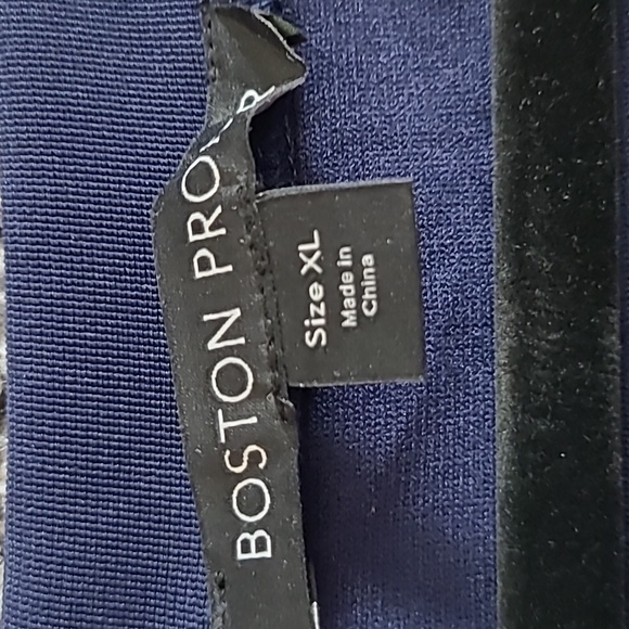 BOSTON PROPER BEYOND TRAVEL SQUARE NECK TUNIC NAVY PACKABLE NAVY XL NWT - Picture 10 of 12